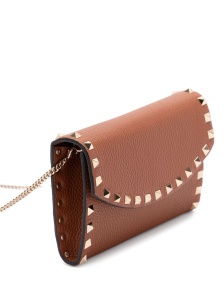 Valentino Garavani Rockstud leather chain shoulder bag - Img 2