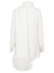 Valentino Silk top with feathers - Img 2