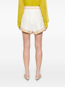 Zimmermann Waverly embroidered linen shorts - Img 2