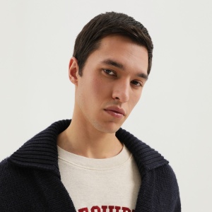 1989 STUDIO Blue wool cardigan - Img 2
