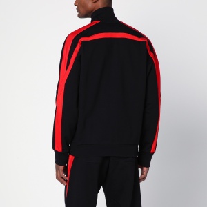 Alexander McQueen Black/red cotton zip sweatshirt - Img 2