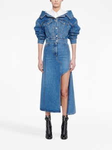 Alexander McQueen denim midi skirt - Img 4