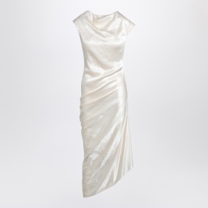 Alexander McQueen Ivory asymmetrical draped dress