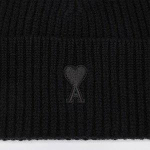 Ami Paris Ami de Coeur black wool hat - Img 2