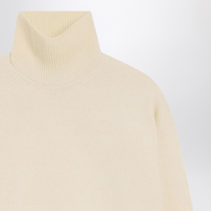 Ami Paris Ivory Ami De Coeur turtleneck sweater - Img 2