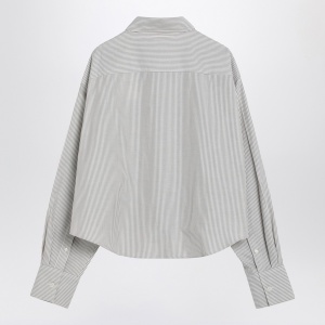 Ami Paris Striped Ami de Coeur cropped shirt - Img 2