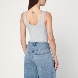 ANINE BING Ginny grey ribbed bodysuit - Img 2