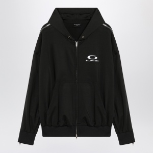 Balenciaga Black zip-up sweatshirt Loop Sports Icon