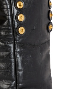 Balmain 1945 Soft PB-monogrammed crinkled small leather tote bag - Img 2