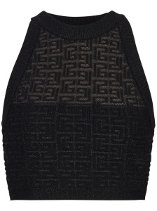 Balmain PB Labyrinth knit top