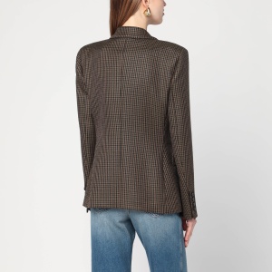 Blazé Milano Brown wool pied de poule double-breasted blazer - Img 2