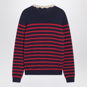 Blue striped Chez Valentino top - Img 2