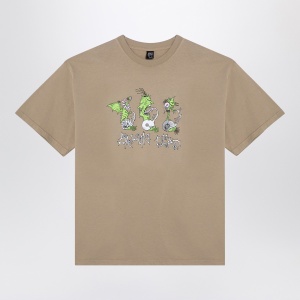 Brain Dead Beige cotton T-shirt with print