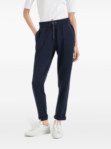Brunello Cucinelli Cotton and silk interlock trousers with shiny pocket detail - Img 4