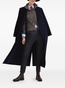 Brunello Cucinelli Dazzling chiné cable knit cardigan in soft wool, cashmere and mohair with zipper - Img 2