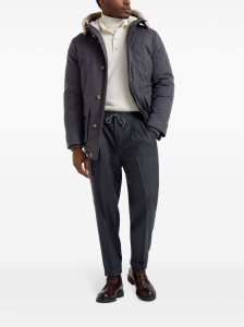 Brunello Cucinelli Drawstring-waistband wool tapered trousers - Img 2