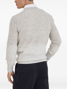 Brunello Cucinelli Flecked alpaca, wool, silk and cotton sweater - Img 3