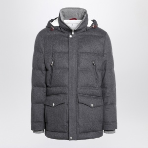 Brunello Cucinelli Grey wool flannel jacket