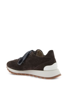Brunello Cucinelli Suede runners with shiny tab - Img 3
