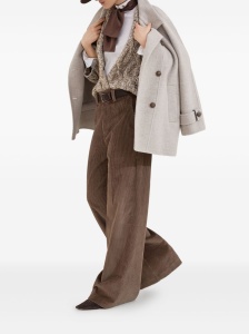 Brunello Cucinelli Wide leg cotton trousers - Img 2