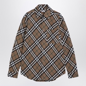 Burberry Beige Check Cotton Shirt