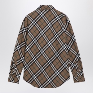 Burberry Beige Check Cotton Shirt - Img 2