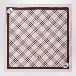Burberry Silk scarf Check pink - Img 2