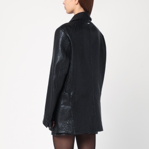 Cassell Black double-breasted leather jacket - Img 2