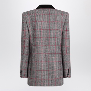 Chloé Black/white checkered wool double-breasted blazer - Img 2