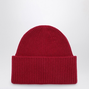 Destin Burgundy wool and cashmere beanie