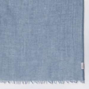 Destin Oxford blue wool-silk blend scarf - Img 2