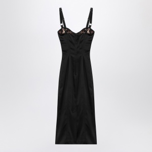 Dolce & Gabbana Dolce&Gabbana Black satin bustier dress - Img 2