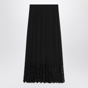 Dolce & Gabbana Dolce&Gabbana Gonna midi in chiffon and black lace