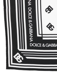 Dolce & Gabbana logo-pattern silk scarf - Img 2