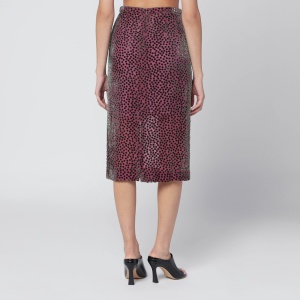Dries Van Noten Pink polka dot skirt in silk blend - Img 2