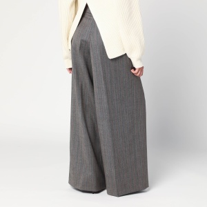 Dries Van Noten Wide gray wool palazzo pants - Img 2