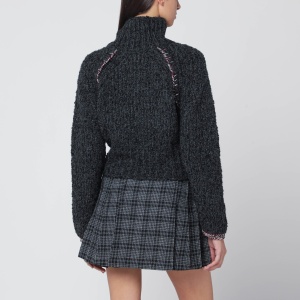 Durazzi Milano Grey turtleneck sweater in cashmere blend - Img 2