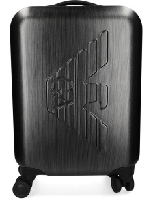 Emporio Armani ABS carry-on bag with oversized embossed eagle