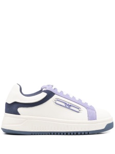 EMPORIO ARMANI EXCLUSIVE Emporio Armani Leather sneakers with suede details and eagle plate