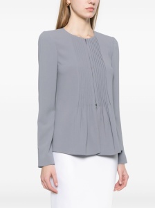 Emporio Armani Jacket in fluid woven fabric with pleats - Img 2