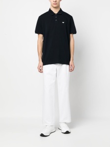 Emporio Armani logo-embroidered polo shirt - Img 4