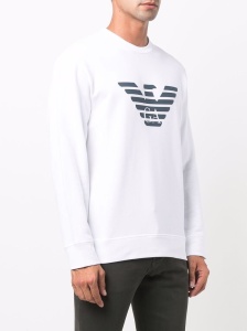Emporio Armani Modal-blend sweatshirt with logo print - Img 3