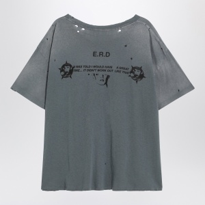 Enfants Riches Déprimés Blue vintage-effect T-shirt with print and distressing - Img 2
