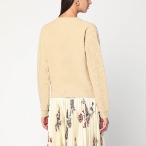 ETRO Beige wool sweater with embroidery - Img 2