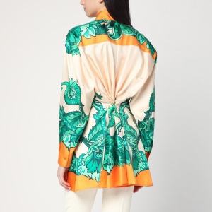 ETRO Floral print shirt with knotted detail - Img 2