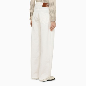 ETRO White denim baggy jeans - Img 2