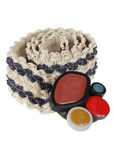 Exquisite J Striped raffia belt - Img 2