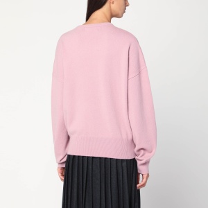 extreme cashmere Pink cashmere crew neck sweater - Img 2