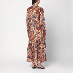 FARM Rio Long dress with cream-colored print - Img 2