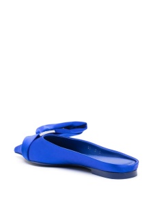 Ferragamo asymmetric-bow Satin Mules - Img 2